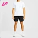 black jogger shorts